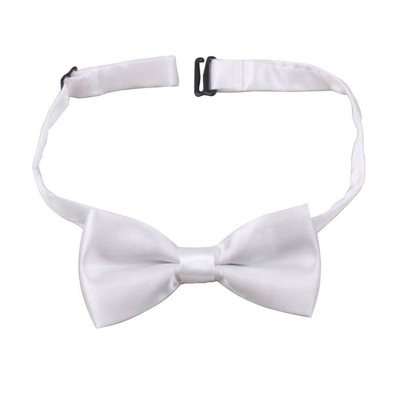 GUCHOL Child Kids Suspenders Bow Tie for Boys and Girls Adjustable Elastic Classic Accessory Sets Age 1 to 13 Year (White, 26 INCH (1-5 Year) - Image 2